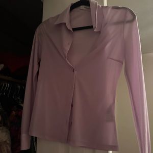 Purple adult button up size small